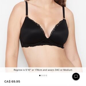Victoria's Secret Nursing Black Lace Accent Bra